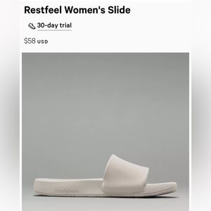 Womens lululemon slides in color bone. NEW WITH TAGS. Size 7